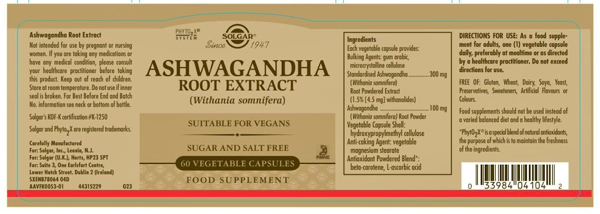 Solgar Ashwagandha Root Extract 60 Capsules - 2