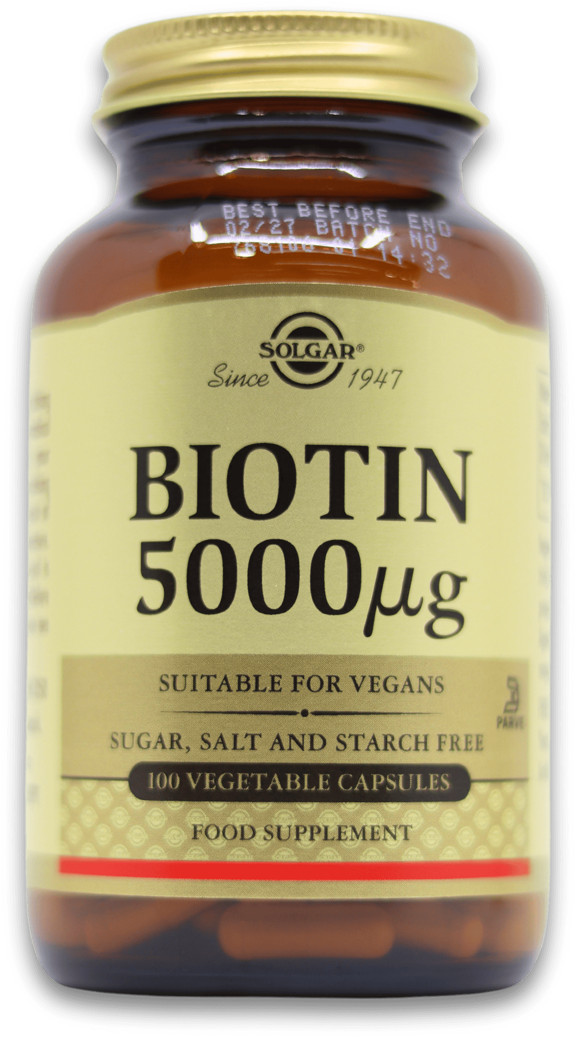 Solgar Biotin 5000µg 100 Capsules