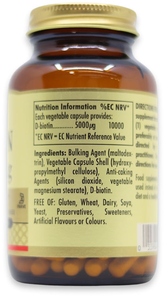 Solgar Biotin 5000µg 100 Capsules - 2