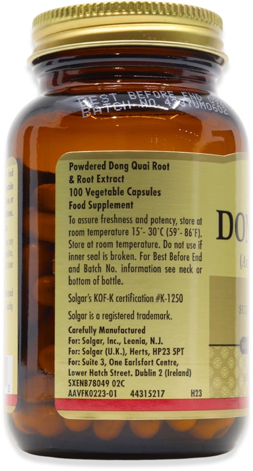 Solgar Dong Quai 100 Capsules - 4