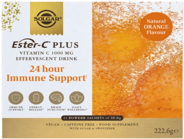 Photos - Vitamins & Minerals SOLGAR Ester-C Plus 24 Hour Immune Support 21 Powder Sachets 