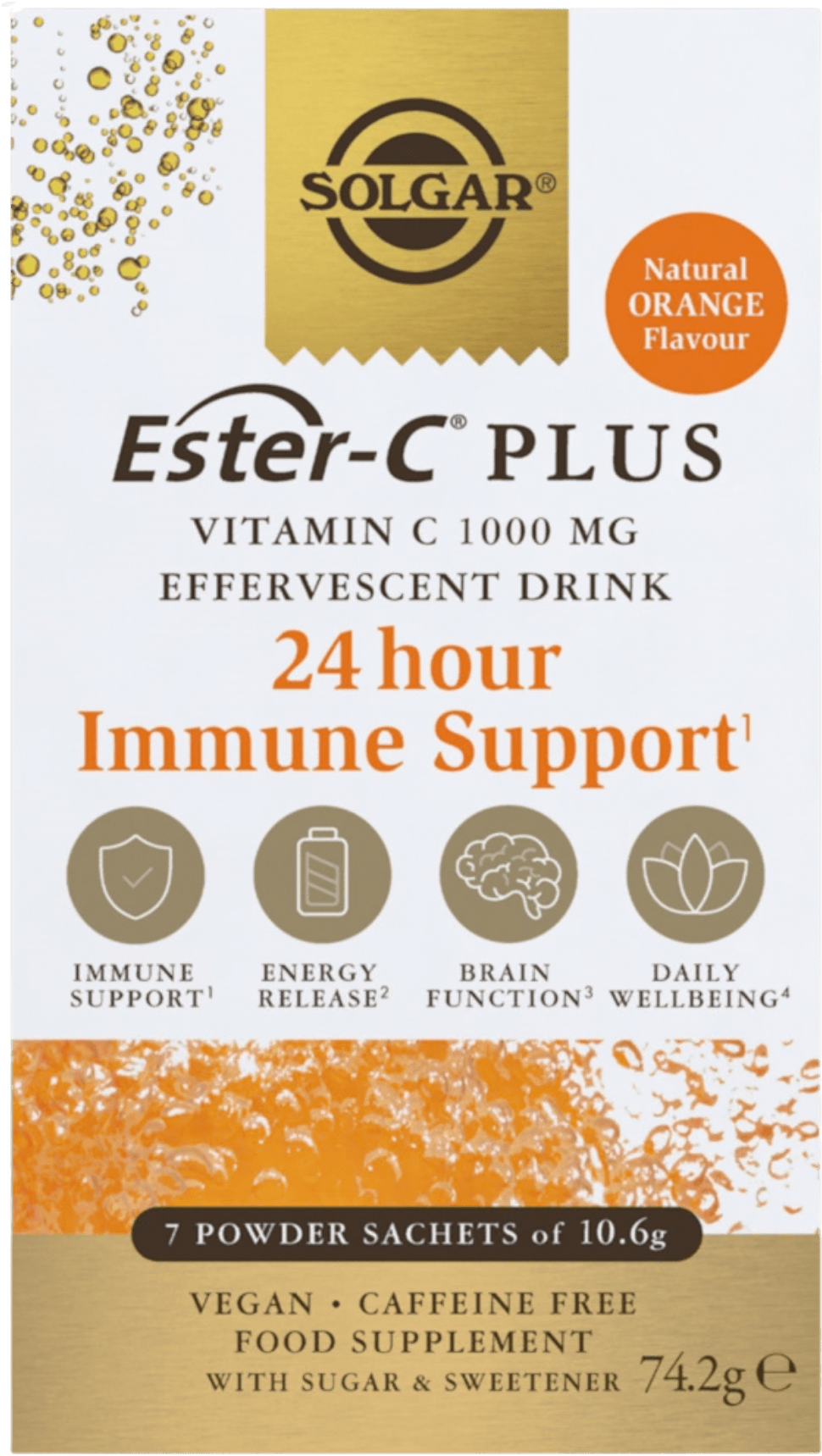 Solgar Ester-C Plus 24 Hour Immune Support 7 Powder Sachets