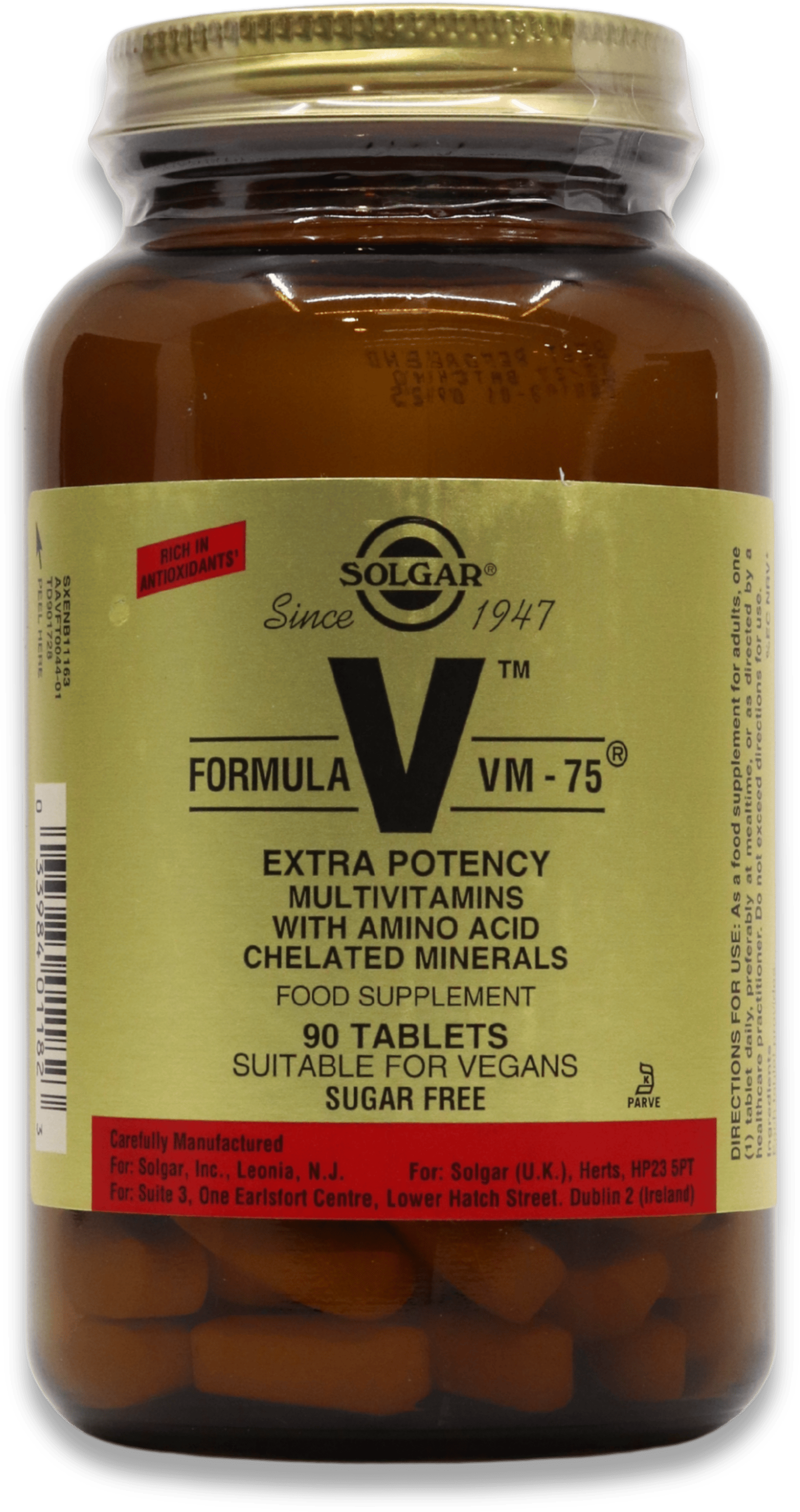 Solgar Formula VM-75 Extra Potency Multivitamins 90 Tablets