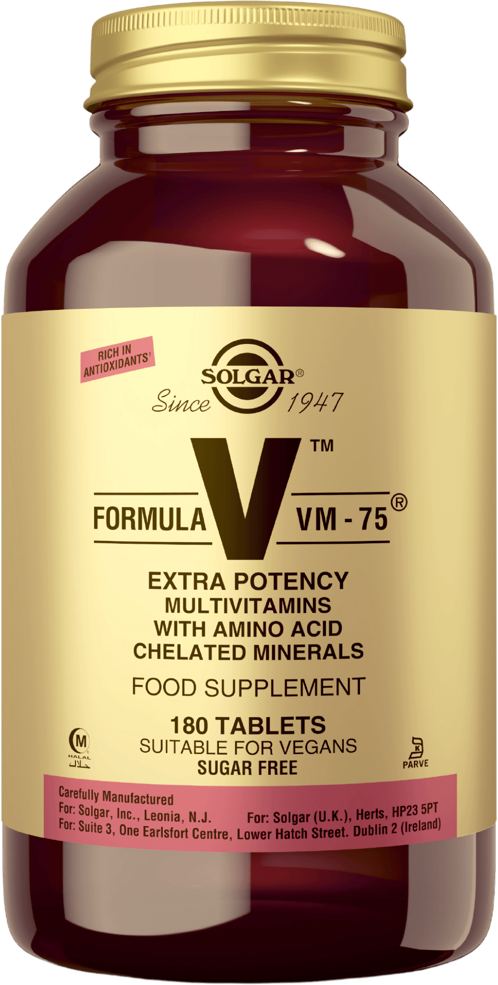Solgar Formula Vm-75 Extra Potency 180 Tablets