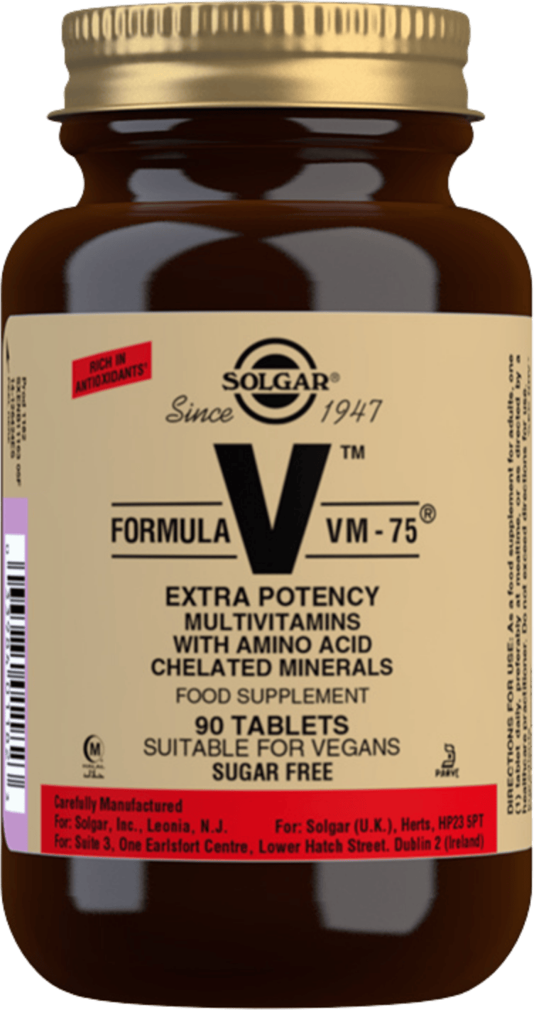 Solgar Formula VM-75 Extra Potency Multivitamins 90 Tablets