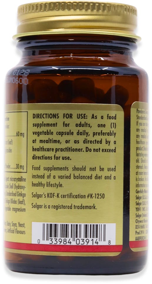 Solgar Ginkgo 60 60 Capsules - 3