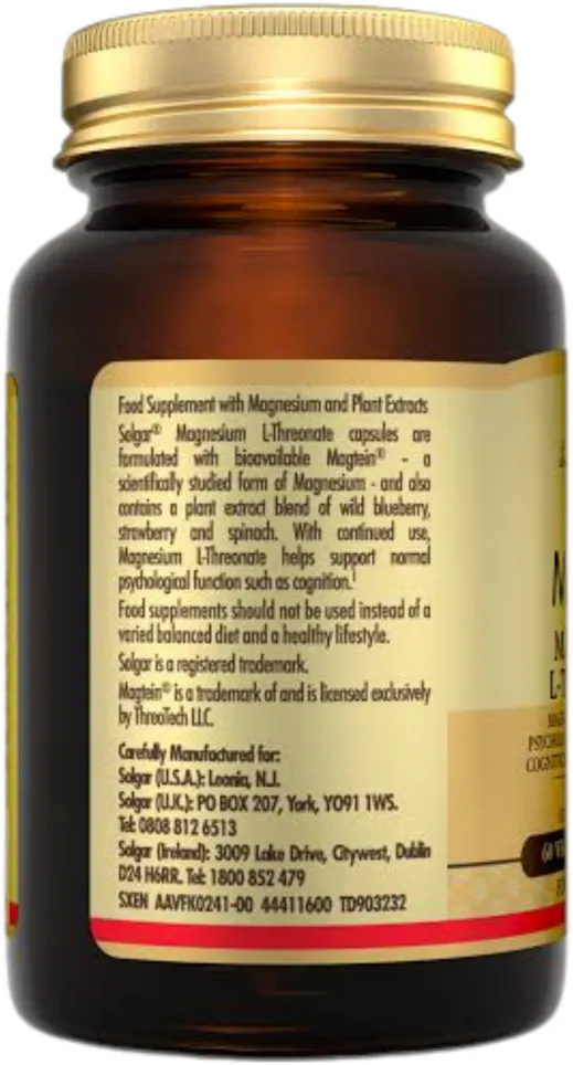 Solgar Magnesium L-Threonate 60 Capsules - 2