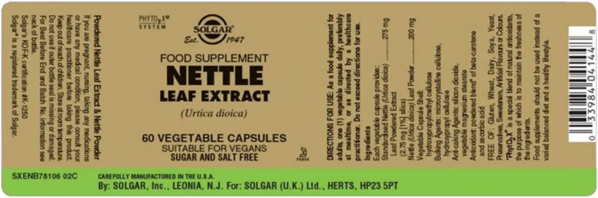 Solgar Nettle Leaf Extract 60 Capsules - 2
