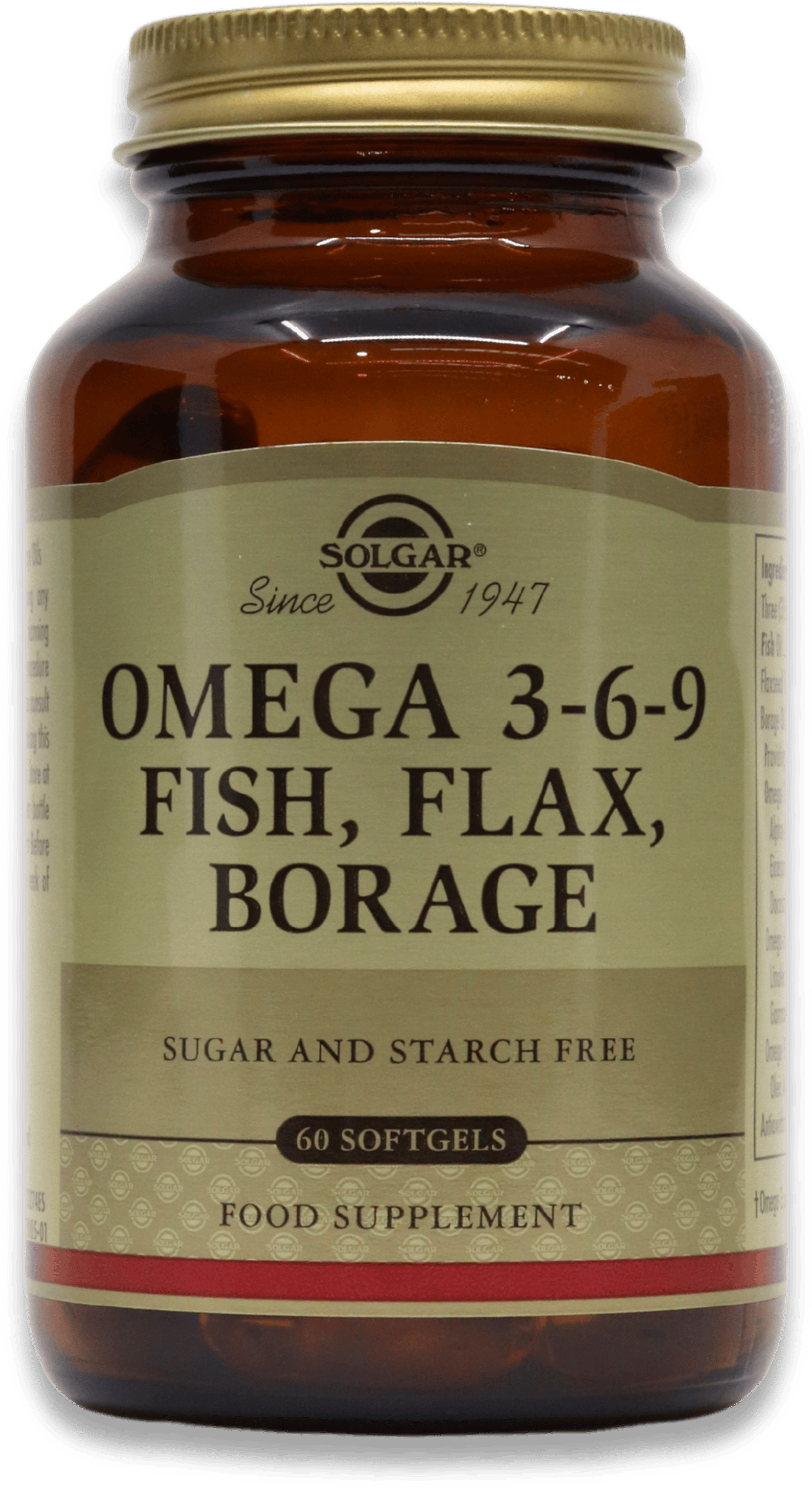 Solgar Omega 3-6-9 Fish, Flax, Borage 60 Softgels