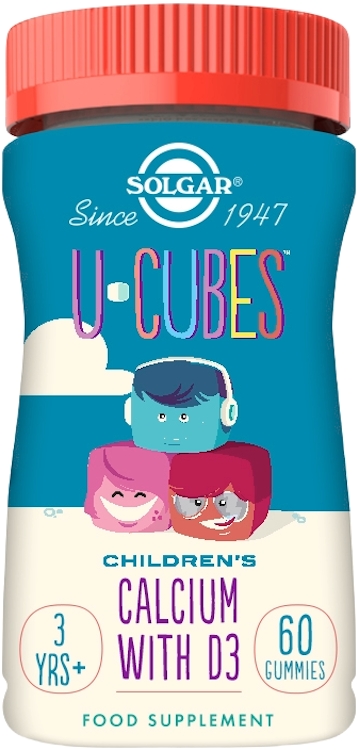 Photos - Vitamins & Minerals SOLGAR U-Cubes Children's Calcium D3 60 Gummies 
