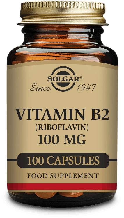 Solgar Vitamin B2 (Riboflavin) 100mg 100 Capsules | Medino