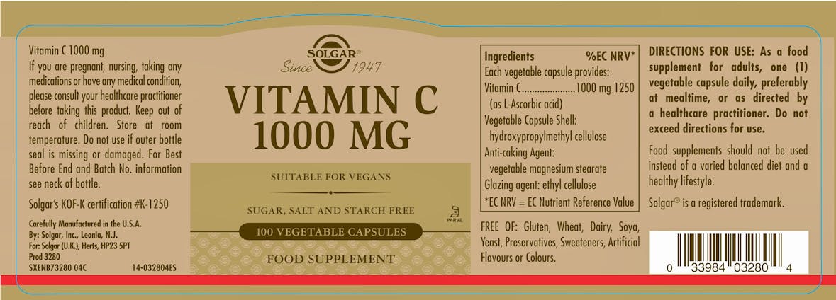 Solgar Vitamin C 1000mg 100 Capsules - 2