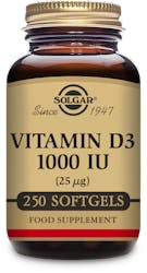 Solgar Vitamin D3 1000IU (25µg) 250 Softgels