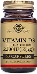 Solgar Vitamin D3 2200IU (55µg) 50 Vegetable Capsules