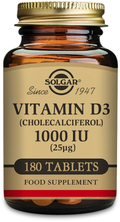 Photos - Vitamins & Minerals SOLGAR Vitamin D3  1000IU (25ug) 180 Tablets (Cholecalciferol)