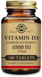 Solgar Vitamin D3 (Cholecalciferol) 1000IU (25ug) 180 Tablets