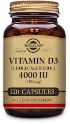 Solgar Vitamin D3 (Cholecalciferol) 4000IU (100µg) 120 Capsules