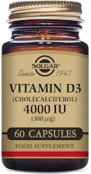 Solgar Vitamin D3 (Cholecalciferol) 4000IU (100µg) 60 Vegetable Capsules