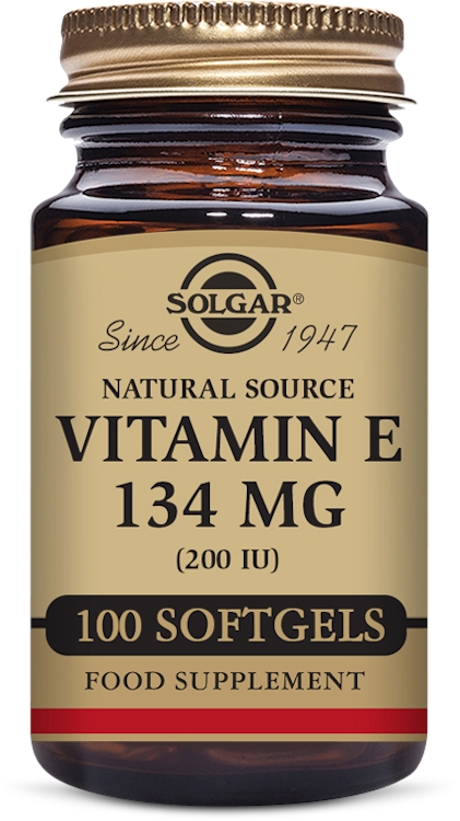 Solgar Natural Source Vitamin E 134mg (200 IU) Vegetable Softgels x 100 in Beige | Size: 100 Caps