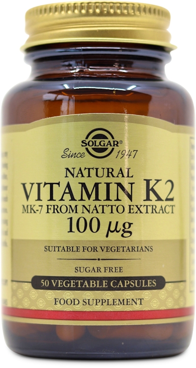 Photos - Vitamins & Minerals SOLGAR Vitamin K2 100µg 50 Vegetable Capsules 