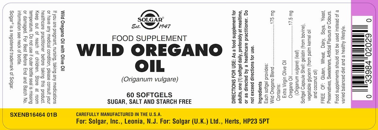 Solgar Wild Oregano Oil 60 Softgels - 2