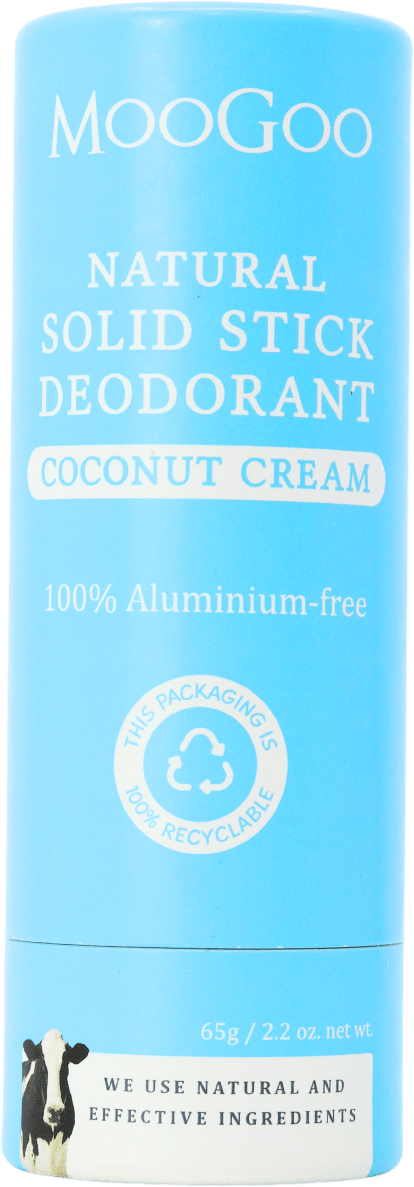 MooGoo Natural Solid Stick Deodorant Coconut Cream 65g