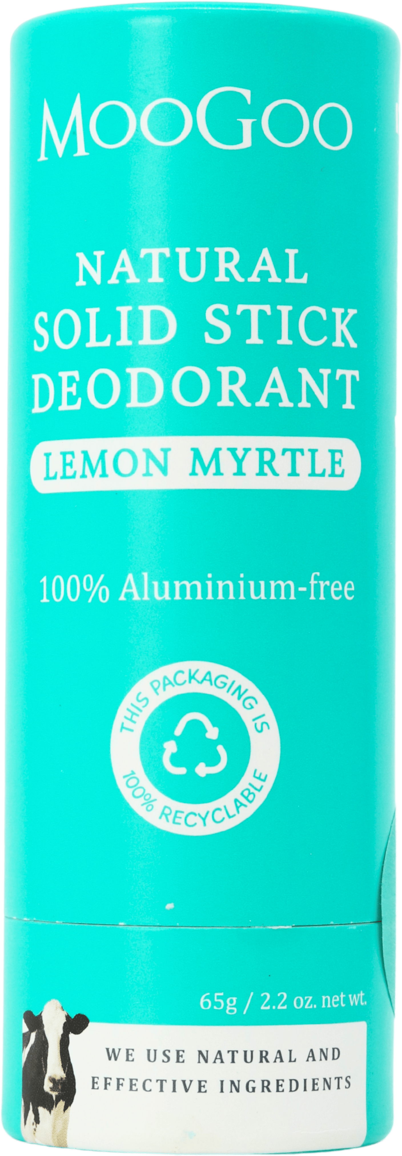 MooGoo Natural Solid Stick Deodorant Lemon Myrtle 65g