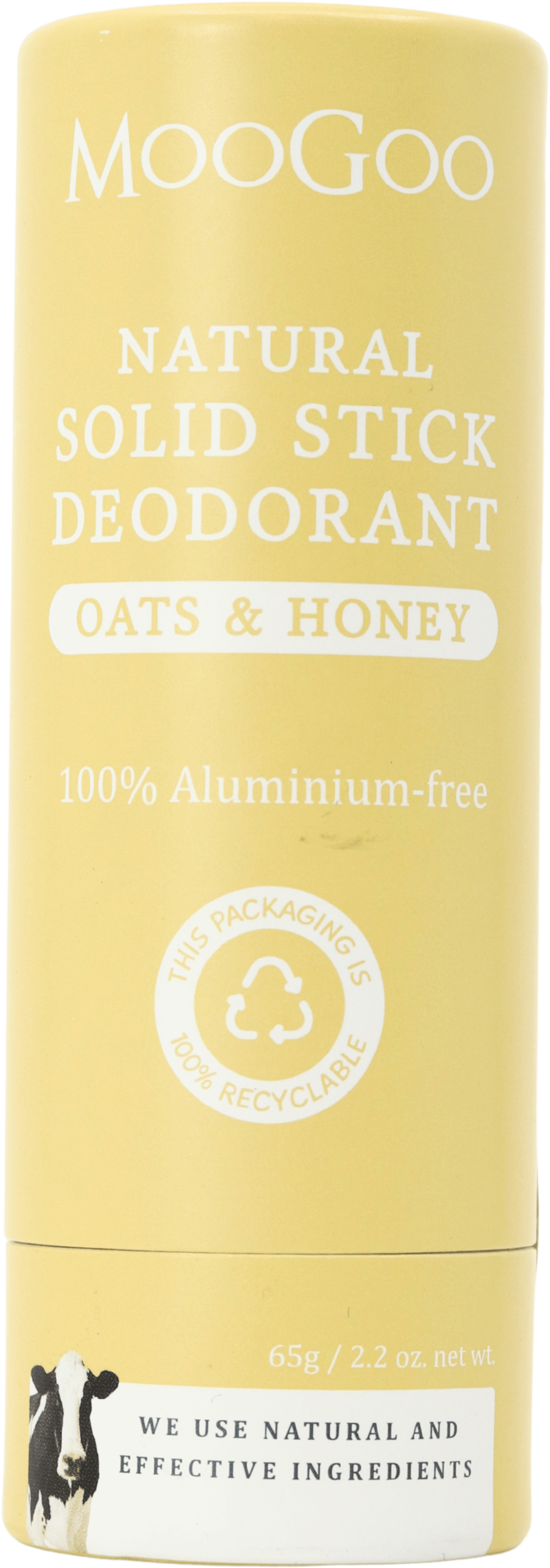 MooGoo Natural Solid Stick Deodorant Oats & Honey 65g