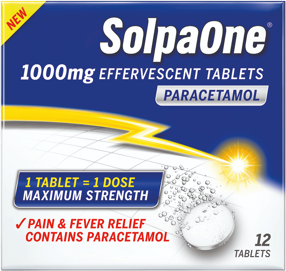 SolpaOne - Paracetamol 1000mg 12 Soluble Tablets