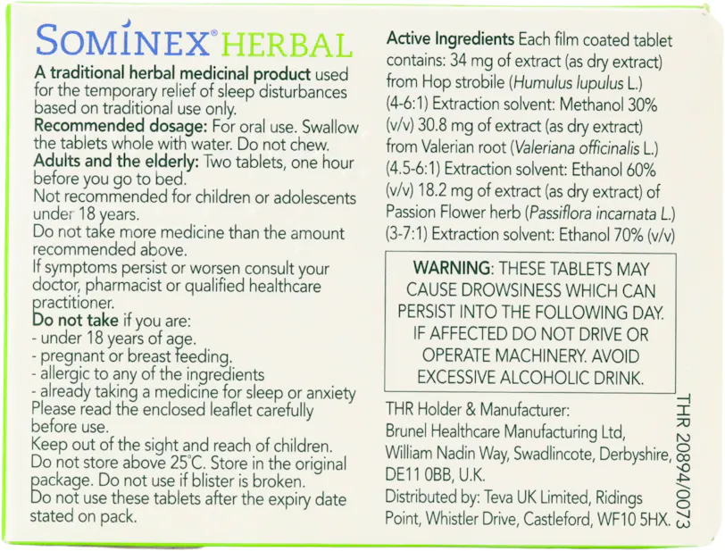 Sominex Herbal 30 Tablets - 2
