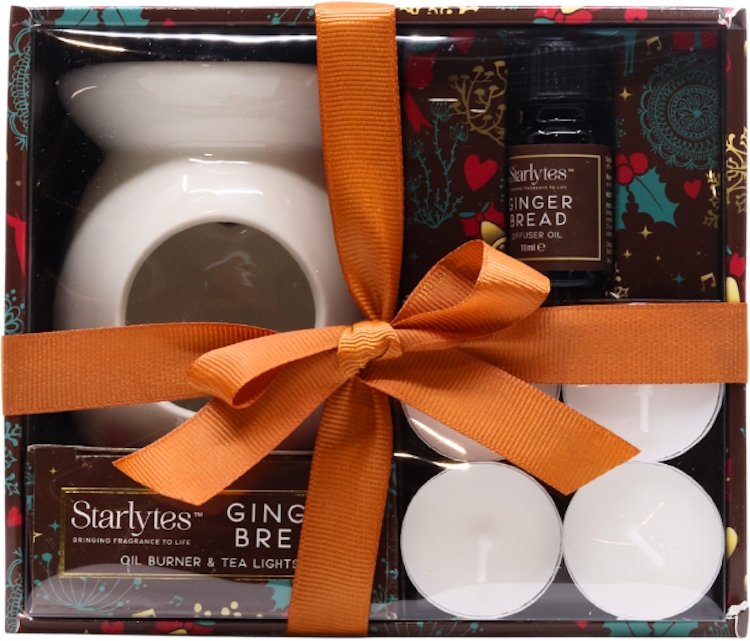 Starlytes Christmas Oil Burner & Tealights set - Gingerbread