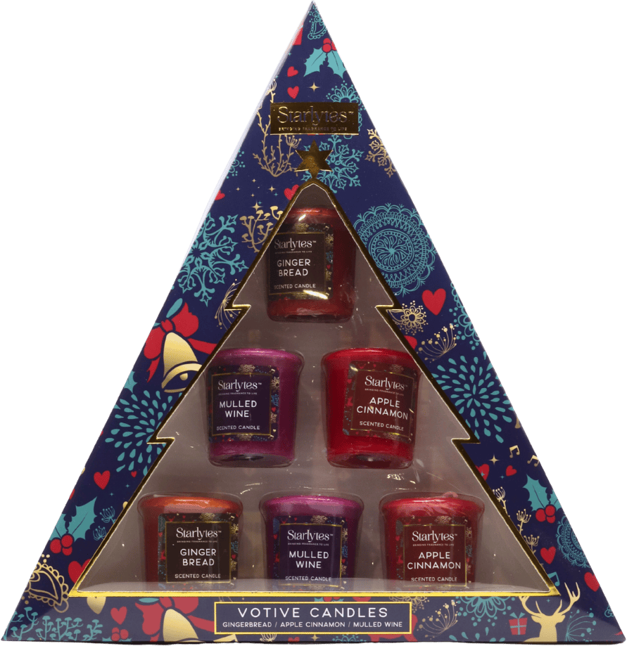 Starlytes Triangle Votive 6 piece Gift Set