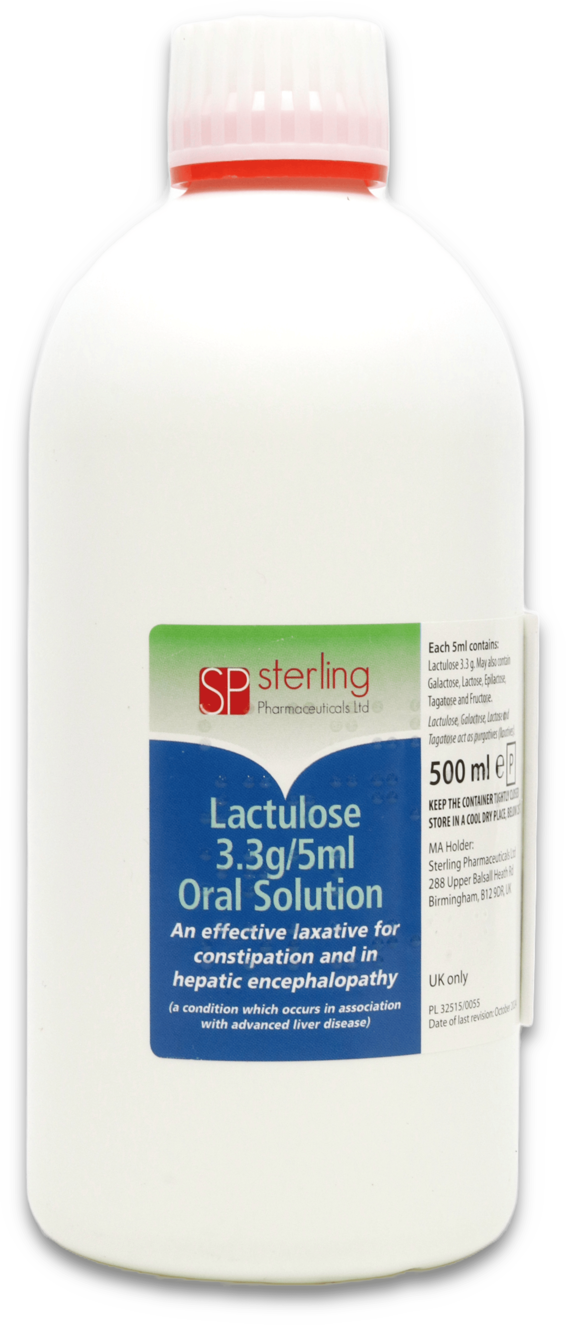 Sterling Lactulose 3.3g/5ml Oral Solution 500ml