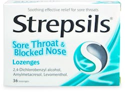 Strepsils Sore Throat and Blocked Nose 36 Lozenges