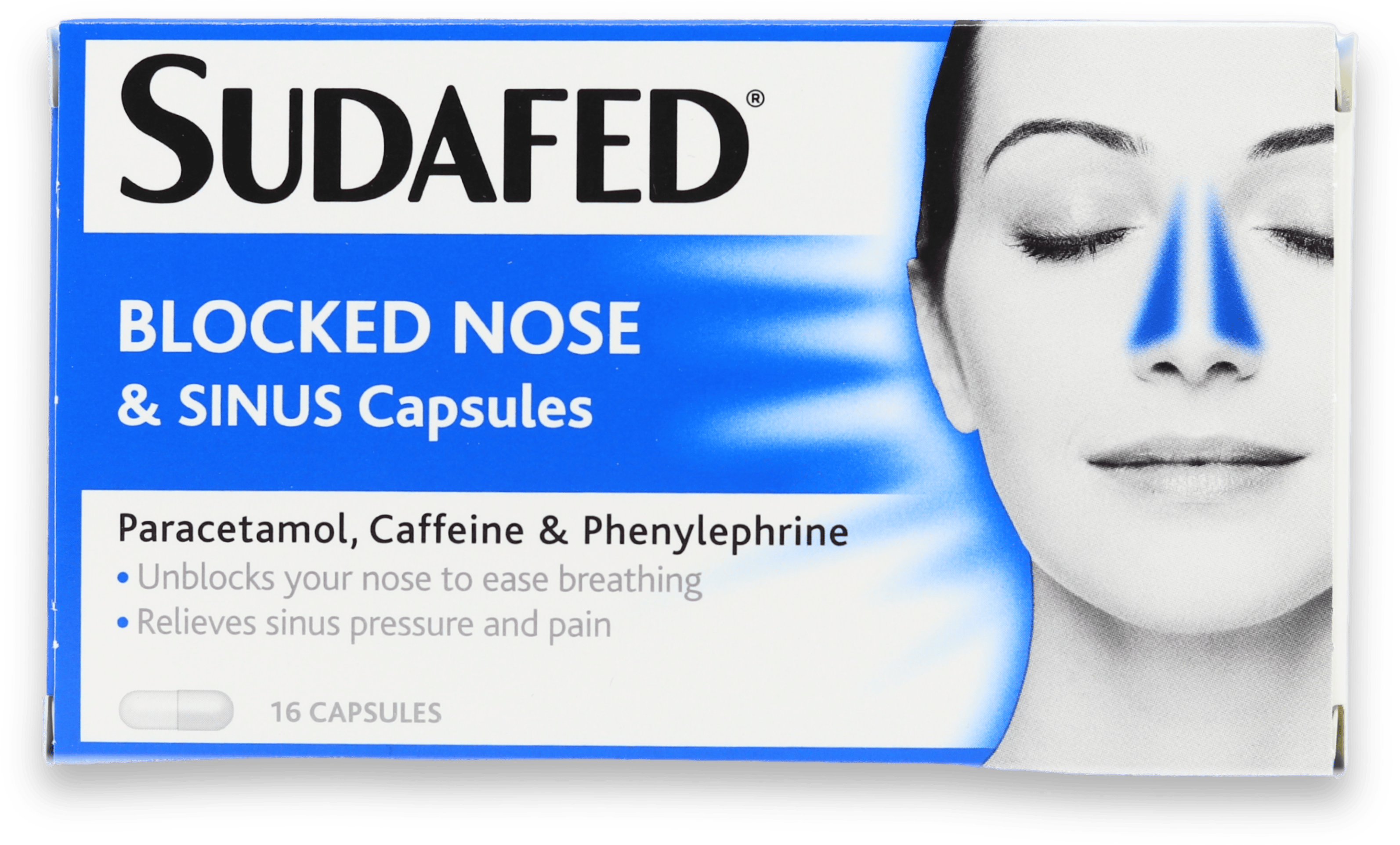Sudafed Blocked Nose & Sinus 16 Capsules
