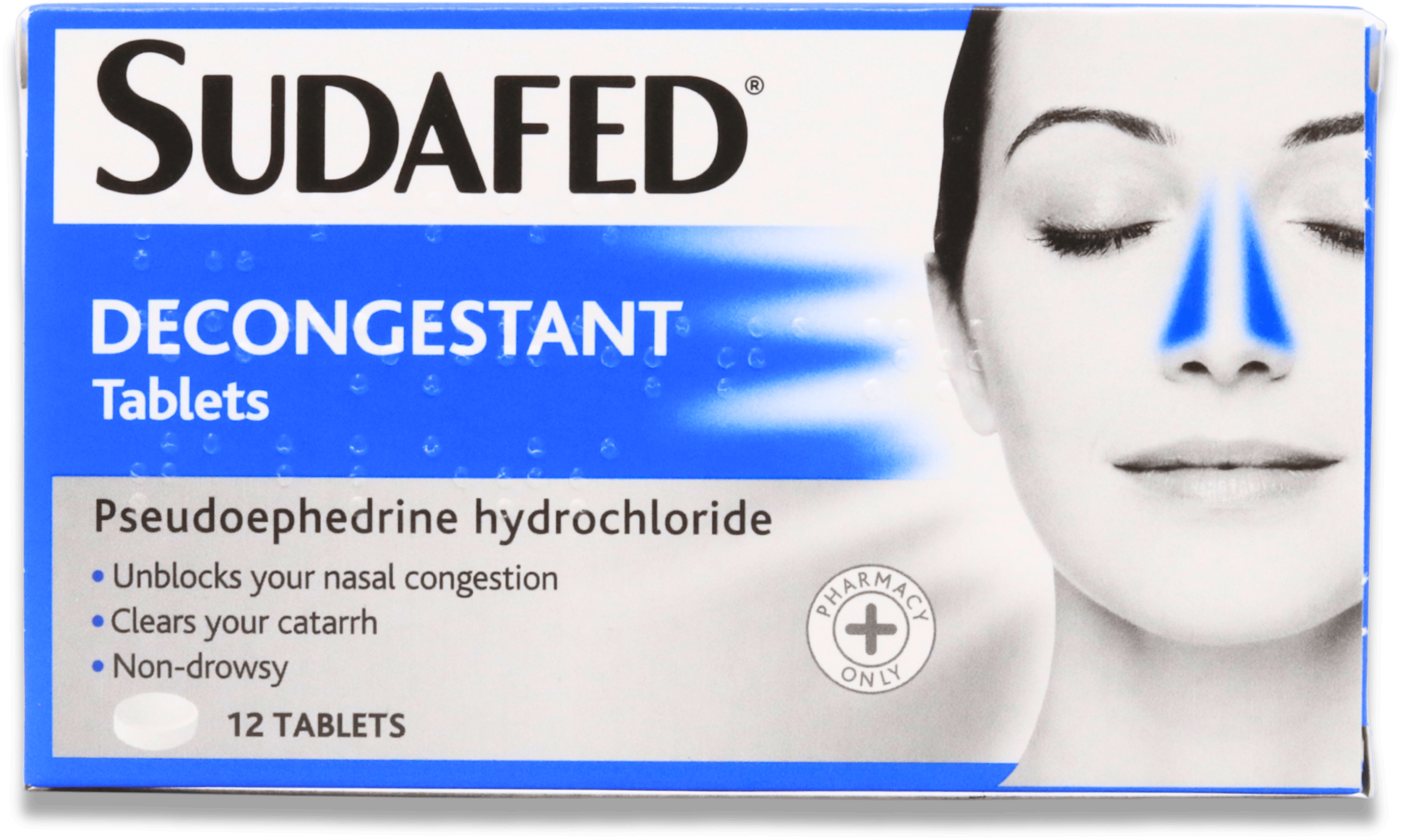 Sudafed Decongestant 12 Tablets