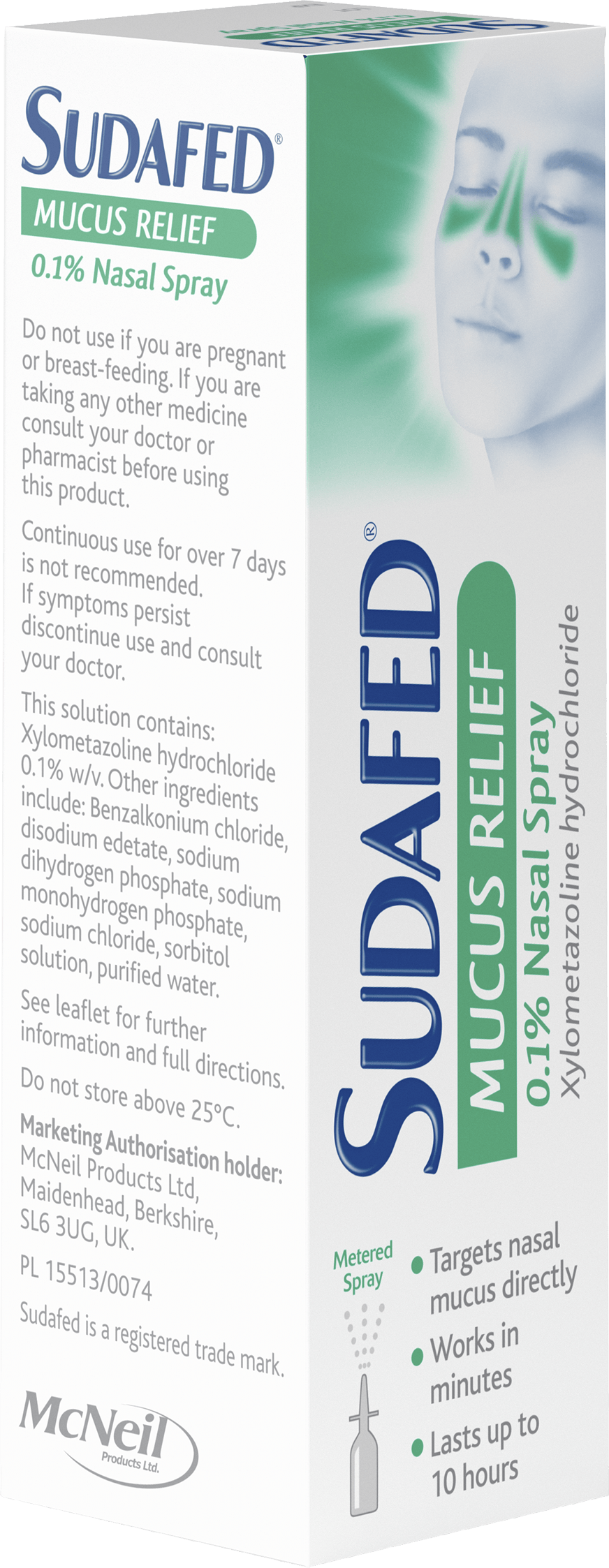 Sudafed Mucus Relief Spray 15ml