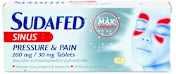 Sudafed Sinus Pressure and Pain 12 Tablets