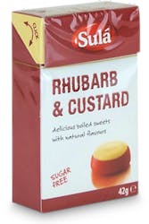 Sula Rhubarb & Custard Drops Sugar Free 42g
