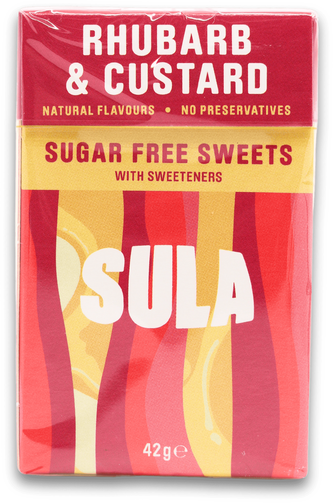 Sula Rhubarb & Custard Sugar Free Sweets 42g