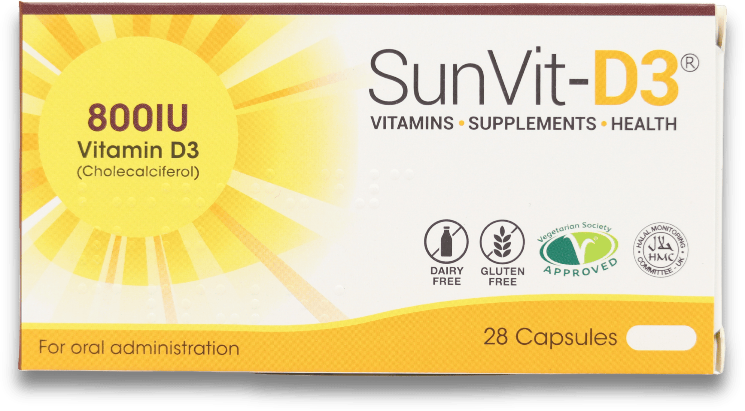 SunVit-D3 800IU 28 Capsules