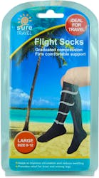 Sure Travel Flight Socks Large 1 Pair