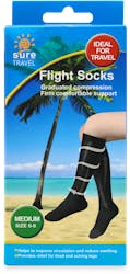 Sure Travel Flight Socks Medium Size Unisex 1 Pair