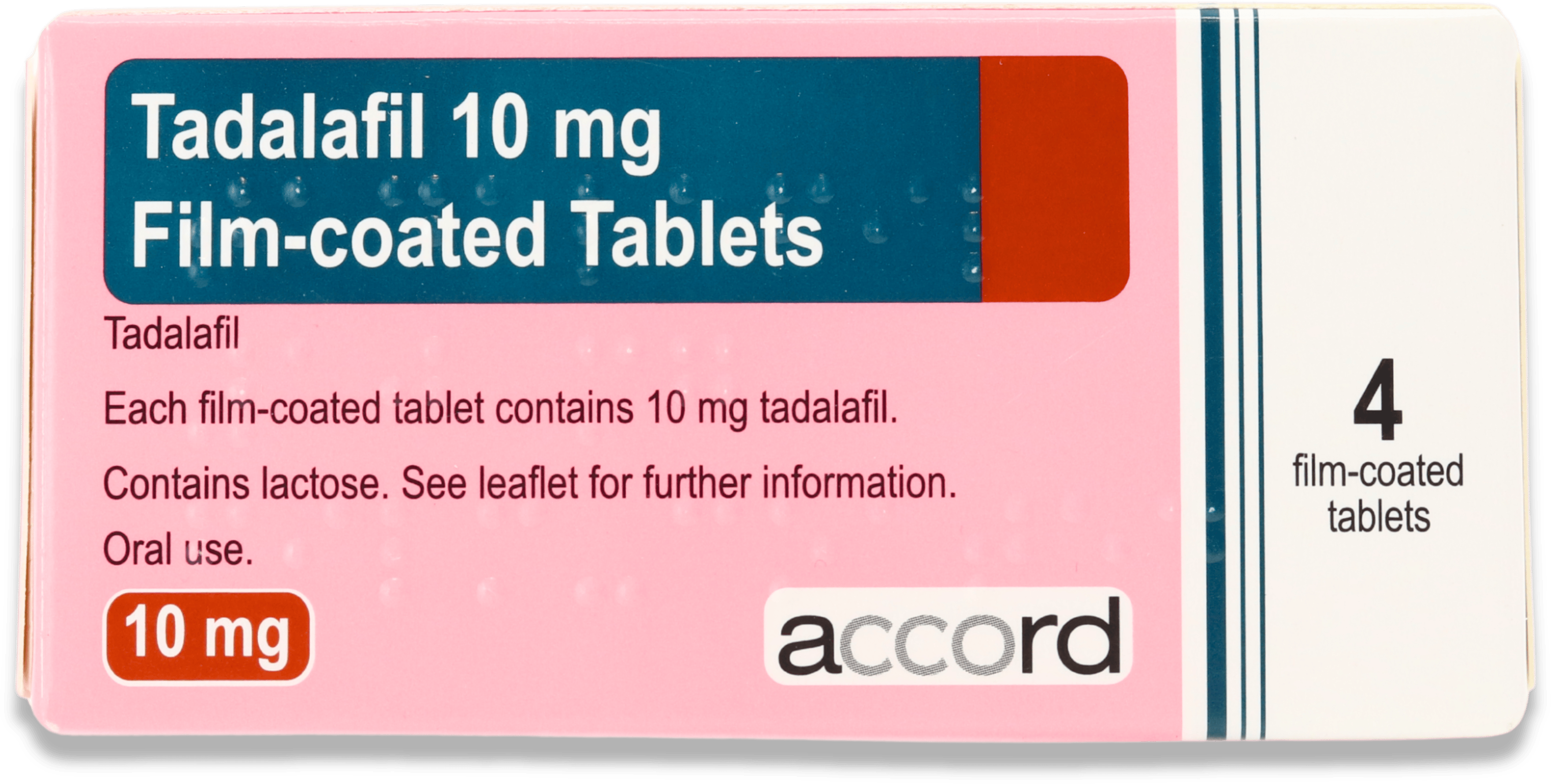 Tadalafil Accord 10mg 4 tablets