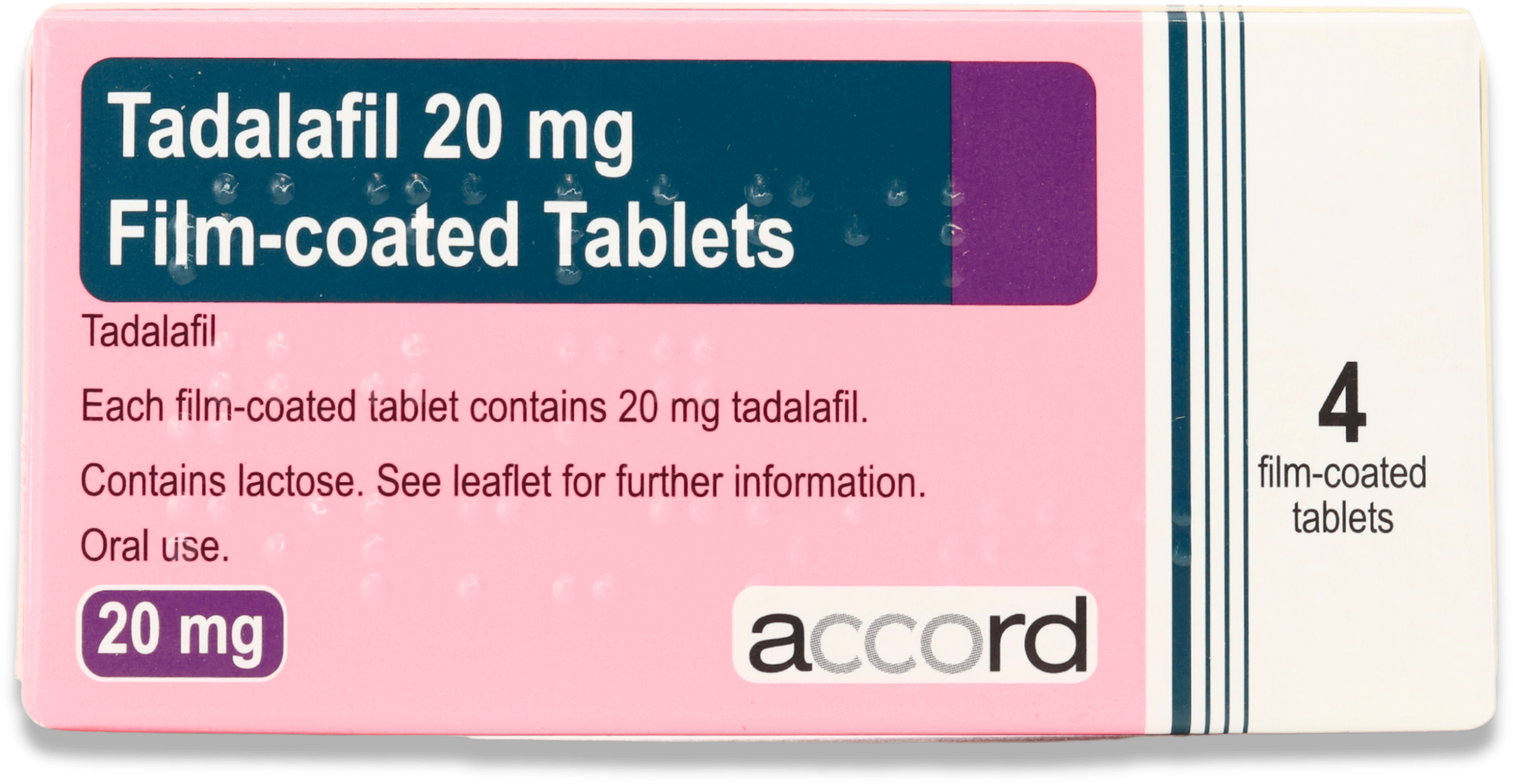 Tadalafil Accord 20mg 4 tablets