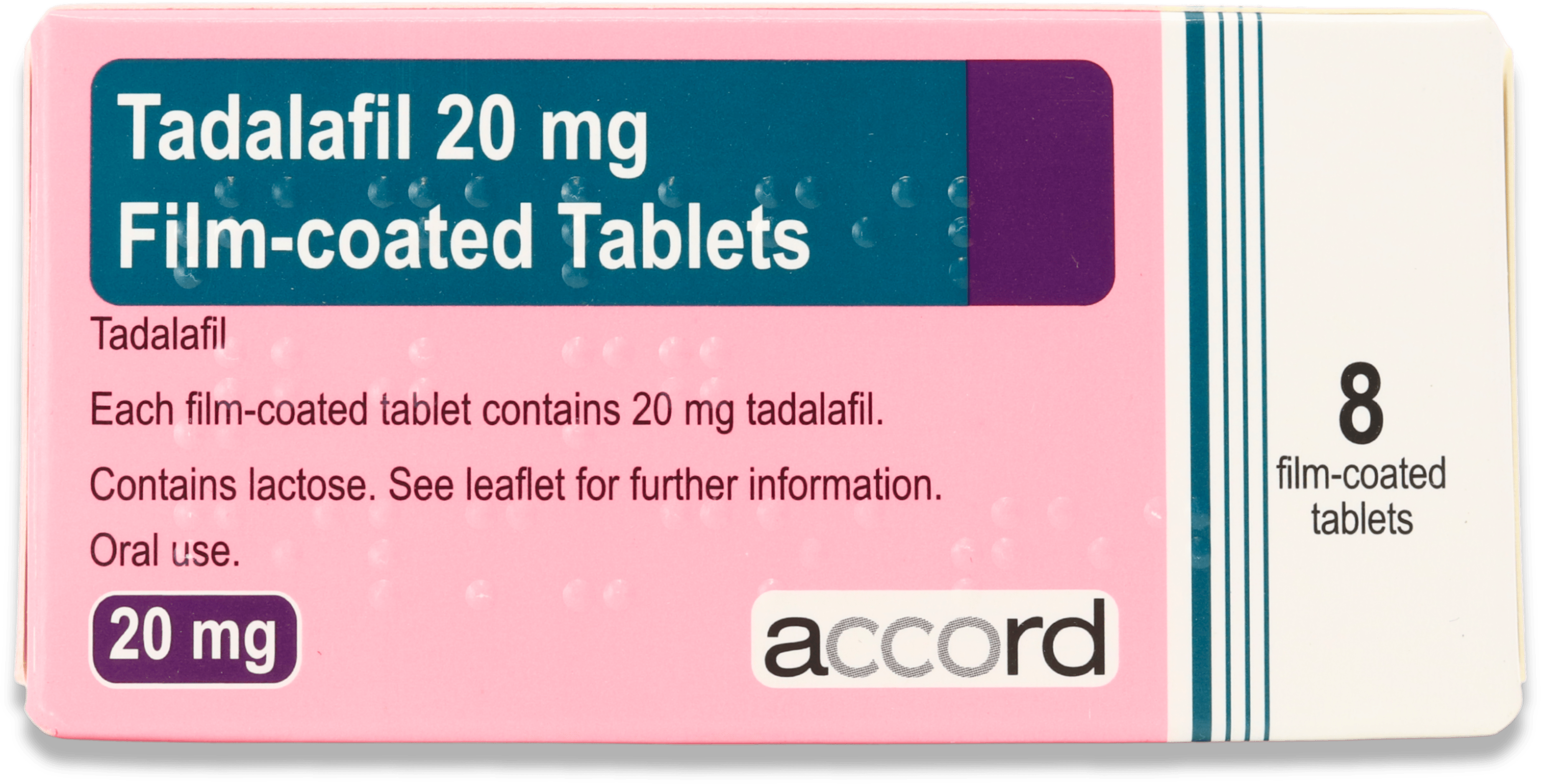 Tadalafil Accord 20mg 8 tablets