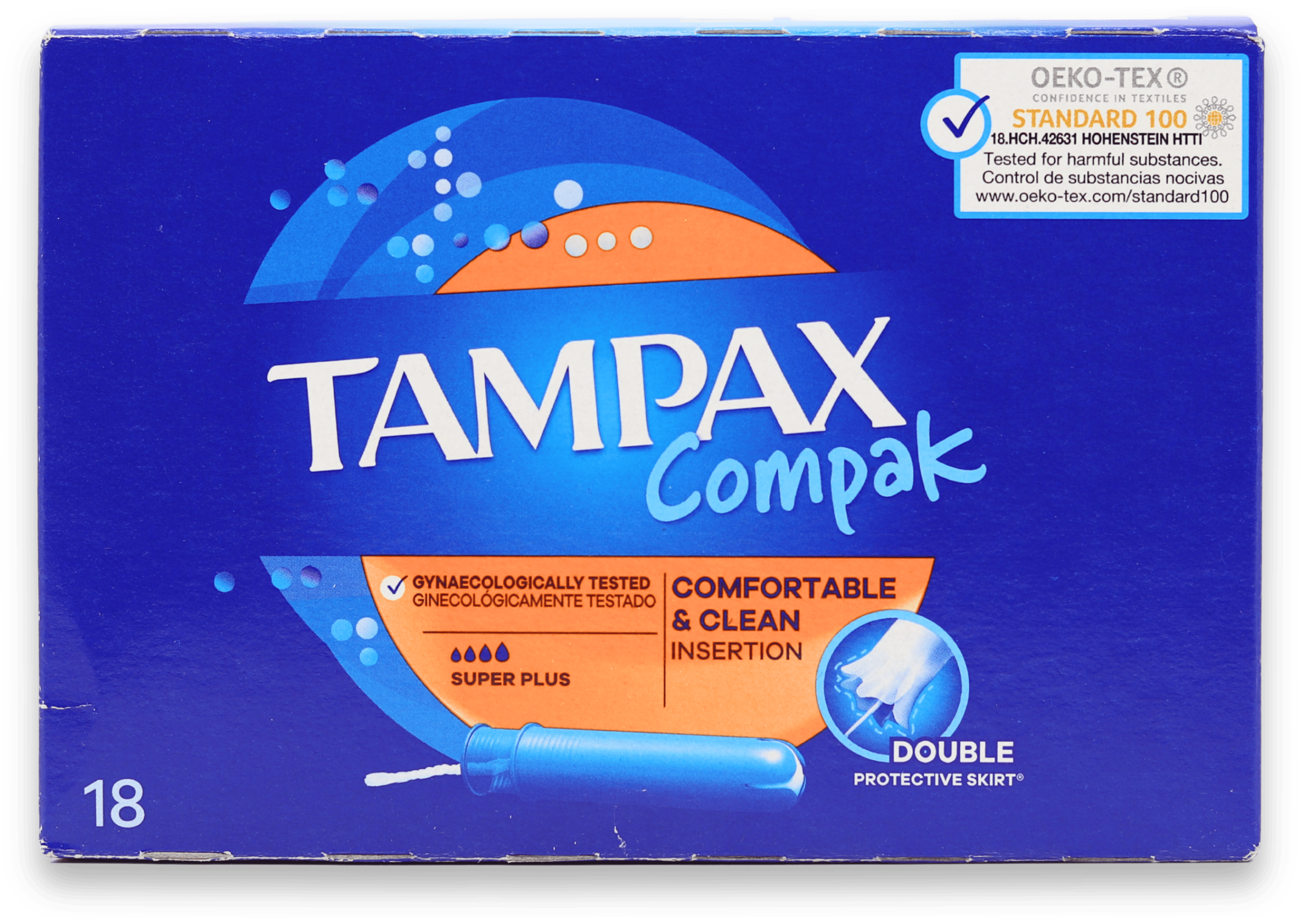 Tampax Compak Super Plus Applicator Tampons 18 Pack