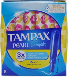 Tampax Pearl Compak Regular 3x Comfort Pack of 8