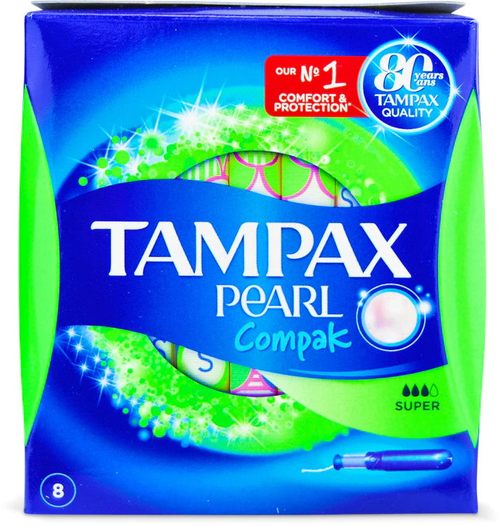 Buy Tampax Pearl Compak Super Tampons With Applicator 8s Medino