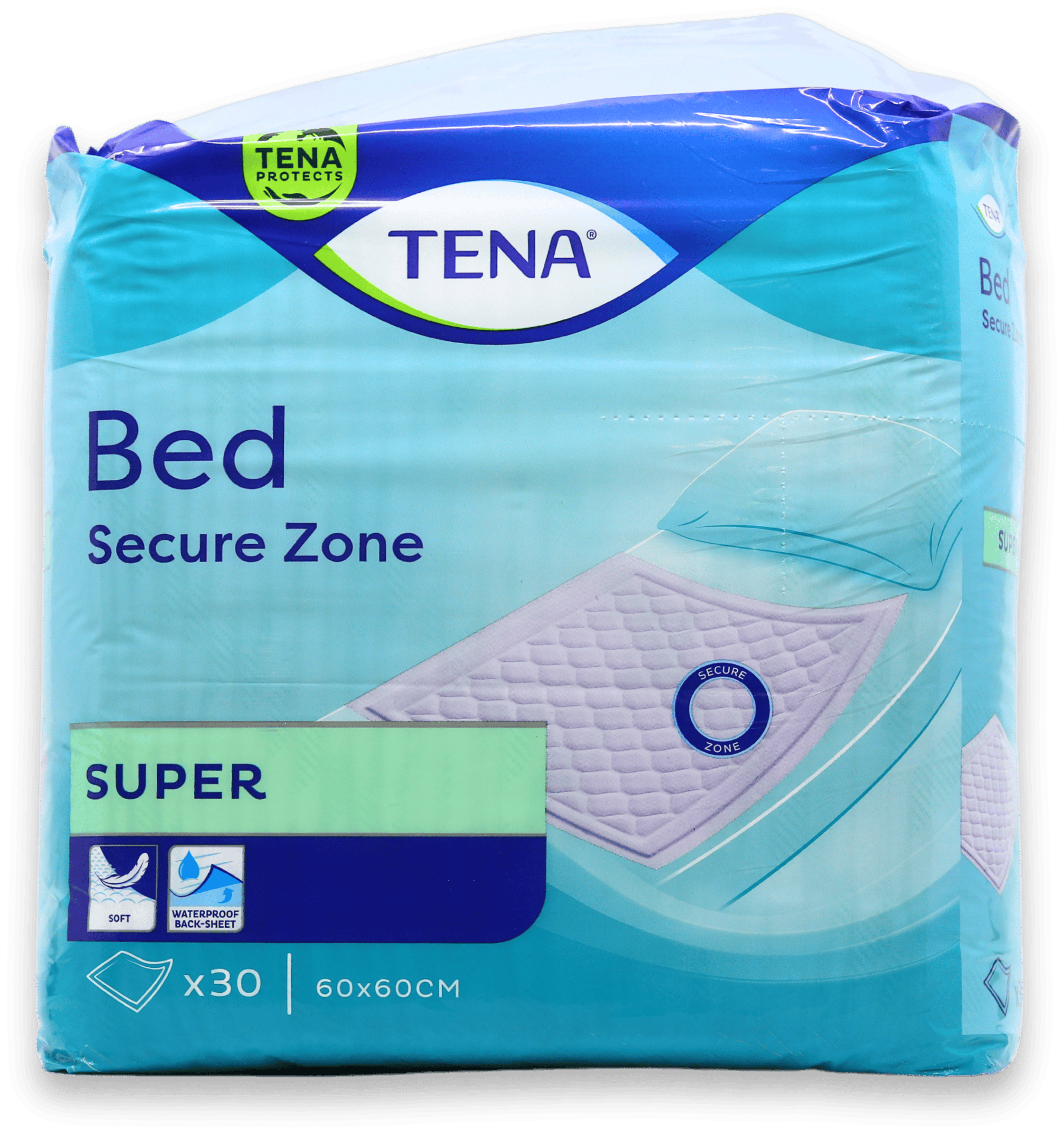 Tena Bed Secure Zone Super Sheets 30 Pack